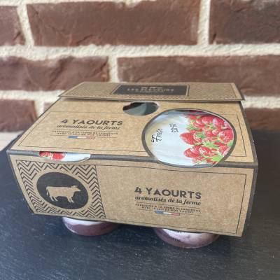 Yaourts aux fraises x4