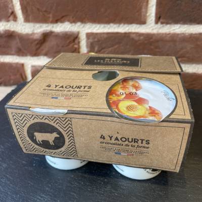 Yaourts aux pêches x4