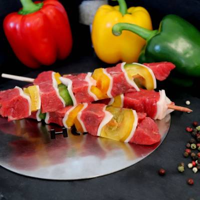 Brochettes de boeuf x4