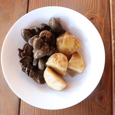 Rognon de bœuf au porto et pommes de terre romarin
