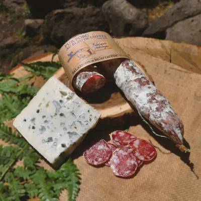Saucisse sèche au bleu de chèvre