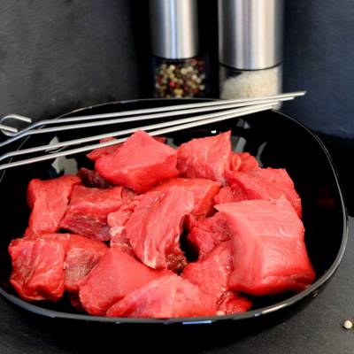 Viande à fondue découpée (rond de tranche grasse, dessus de palette)