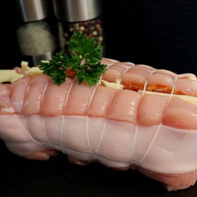 Rôti de dinde au lard